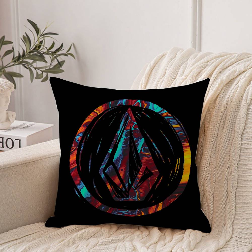 V-VolcomS LOGO Pillow Case Home Decor Throw For Sofa Bed Car Room Decor Gift Idea