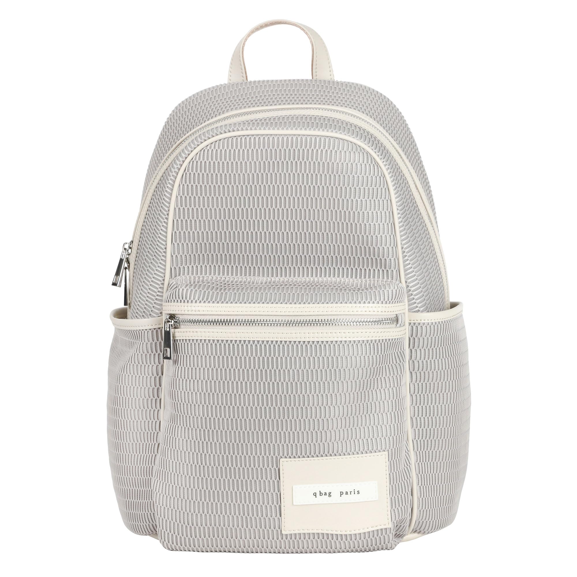 

[qbag paris] Nest Louvre Backpack Stylish Simple Lightweight Large Capacity Washable A4 (Ennui Bianco}