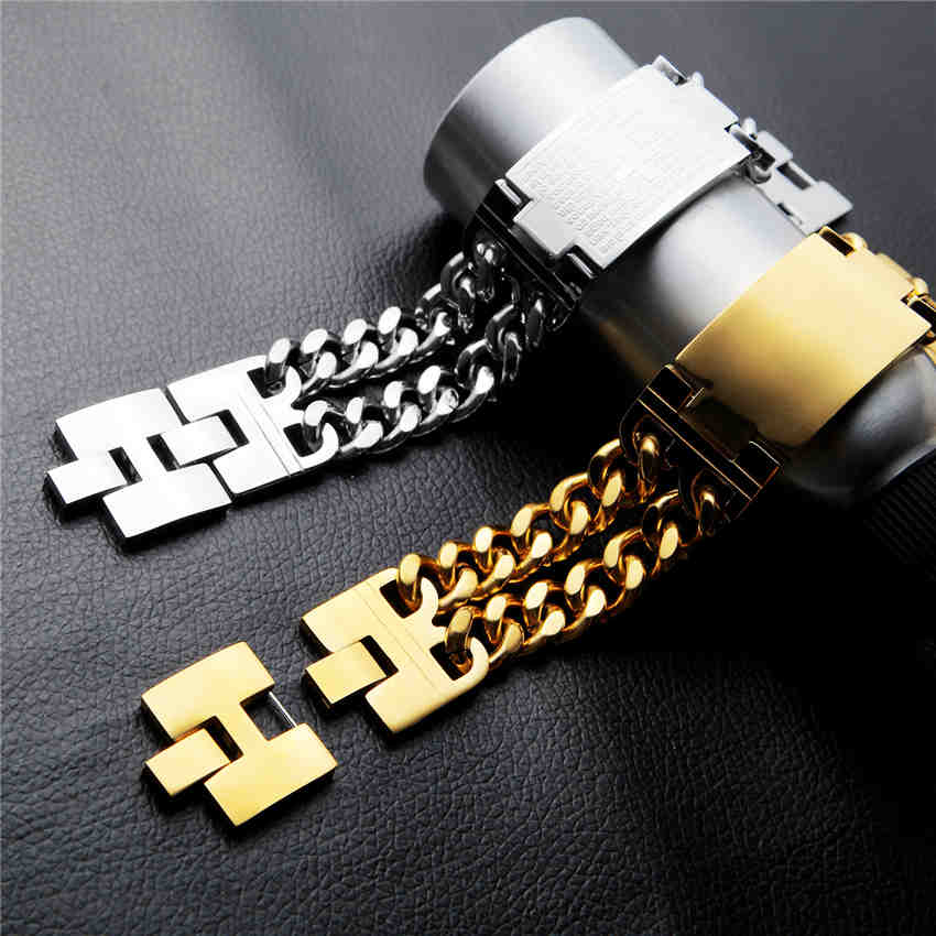 Vintage Bible Cross Titanium Steel Bracelet Glossy Bracelet Trend Personality Males Bracelet