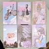 Kawaii Anime Tarot Deck 10.5*6cm - 78 Cards Coquette Aesthetic Pink Pastel Manga Tarot Cards - "HORANG NAVI" Double-embossed