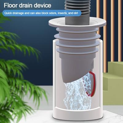 Shower Drainer Anti Odor One Way Valve Water Pipe Plug Pipe Sealing Ring Drain Cover Floor Drain