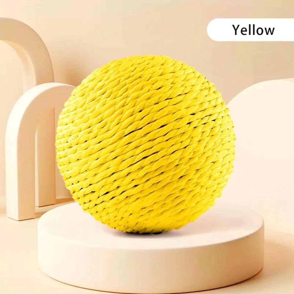 10CM Interactive Sisal Cat Scratching Ball Toy for Kitten Teeth Cleaning Anti Bite Cat Ball Sounding Toy Pet Supplies