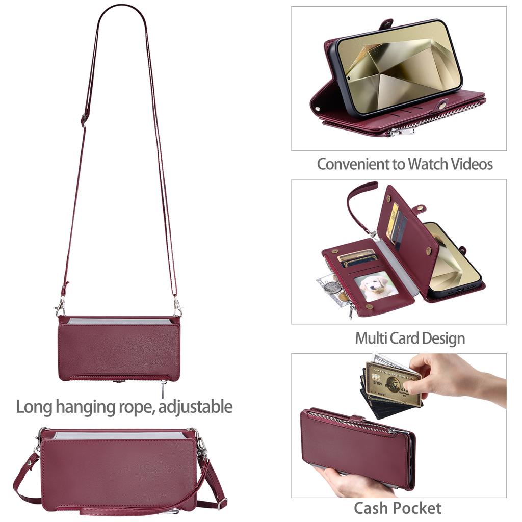 015 Style For Samsung Galaxy A15 5G/A15 4G Zipper Wallet Case Leather Phone Cover