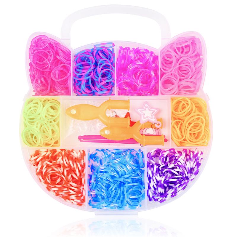 600 Pezzi Elastici Creativi Colorati Set di Elastici per Telai Kit per Creare Braccialetti Arcobaleno Braccialetti Intrecciati Fai da Te Giocattoli Artigianali per Ragazze Regali