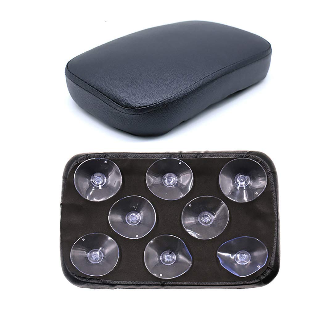 Karun Universal Pelion Seat Tandem Seat 8 Suction Cup Type B Type Black Leather American Motorcycle Rear Seat Pad