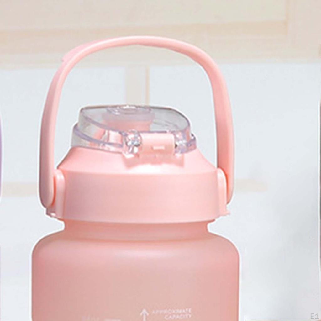 3 Pieces Bottle Water Jug with Motivational Time Marker & Straw Leakproof Portable Drinking