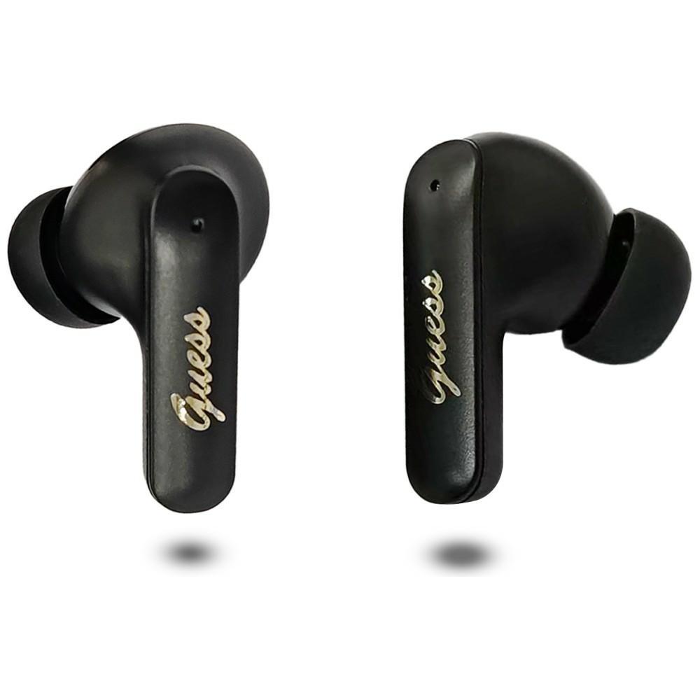 TWS Guess Script Metal Logo Headphones Black
