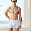 Men Casual Breathable Mesh Solid Color Mid Waist Boxer Briefs