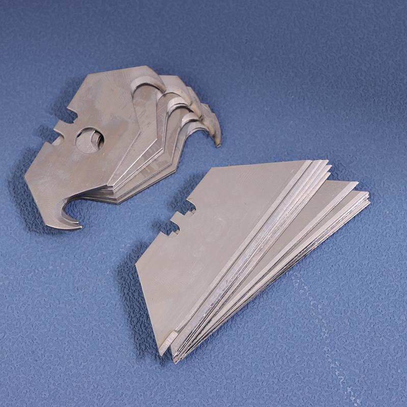 30Pz Lama Trapezoidale Multifunzione Lama in Acciaio Inossidabile Ricambio Fai da Te Arte Artigianato Cutter Strumento Lama Attrezzi a Mano