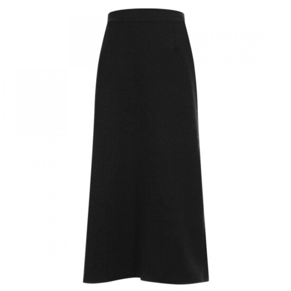 Shop Women Back Banding Span Long Skirt Black Th U Wsk 20055