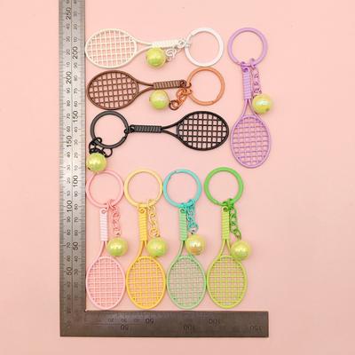 Mini Keychain Tennis Party Favors Tennis Ball Key Ring Tennis Bag Pendant Sports Keychain For Boys Girls School Carnival Reward