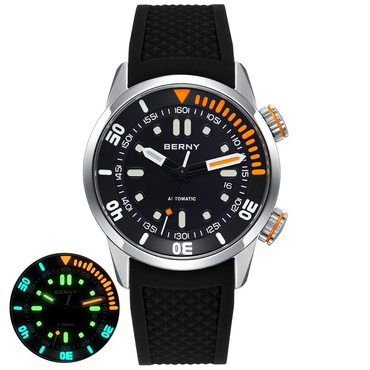 BERNY 20Bar Diver Men Mechanical Watch