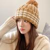 New Retro Ball Wool Hat Women's Autumn and Winter Warm Hairball Knitted Hat Men's Fashion Cold Hat Tide