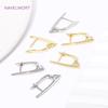 DIY Earring Making Accessories 18K Gold Plated Smooth Earring Hook Clasps Brass Metal Earwires Hooks,Jewelry Making Supplies