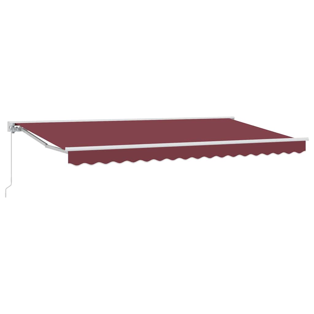 Retractable Awning Frame Burgundy Red 350 x 200 cm