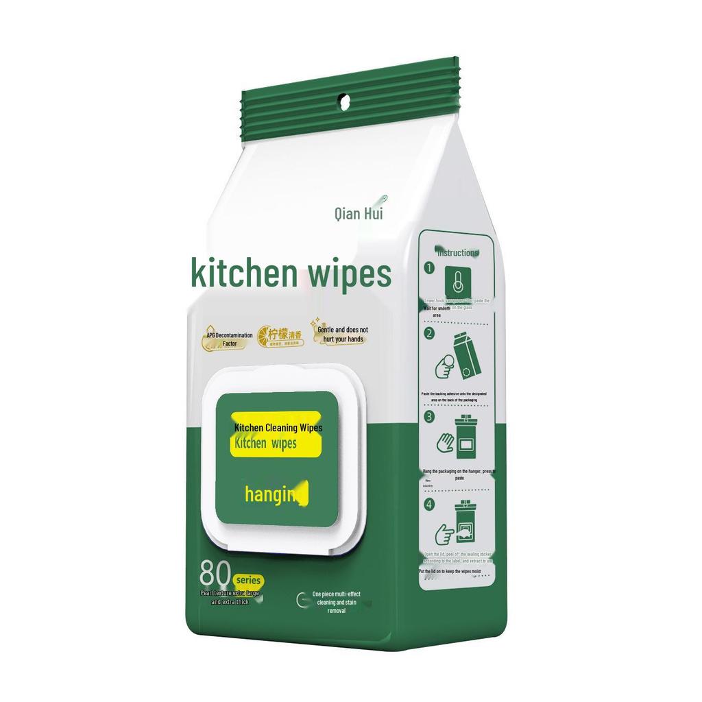 Penguin XL Kitchen Wet Wipes for Oil & Stain Removal - Thickened Household Cleaning Towels