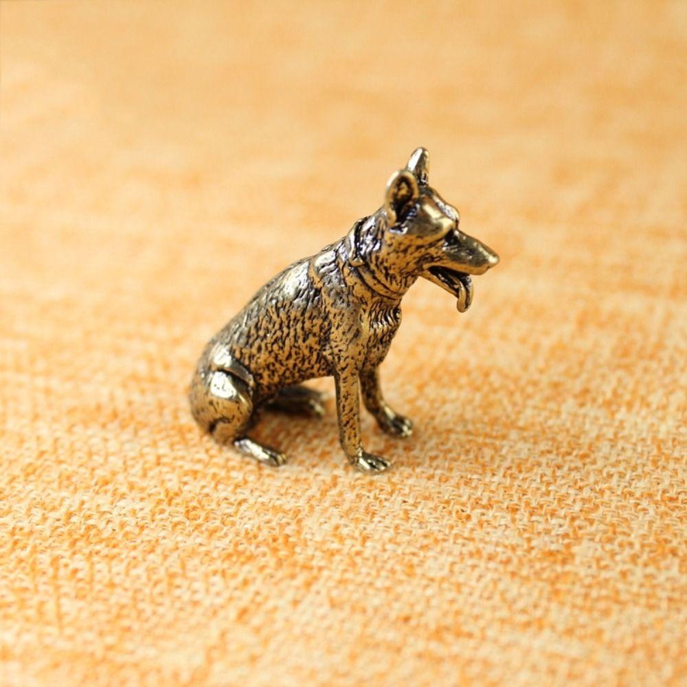Pure Copper Copper Wolf Dog Antique Puppy Miniatures Retro   Home Decor