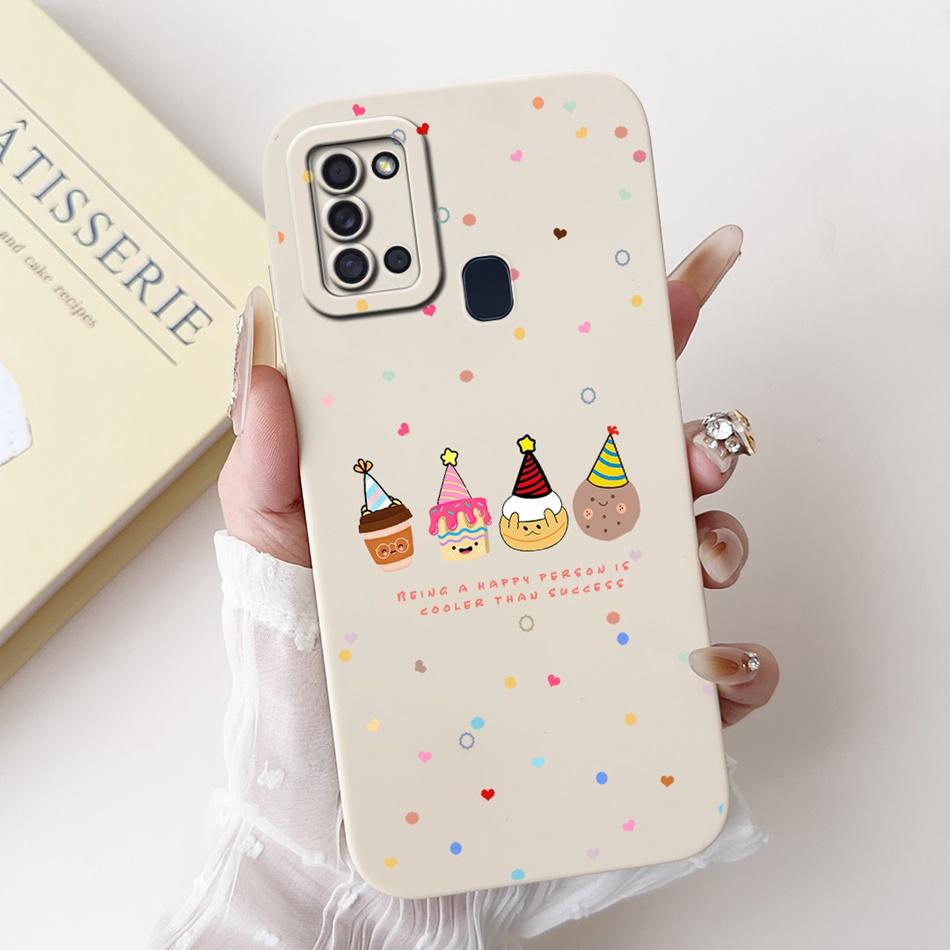 

For Samsung Galaxy A21s Case Samsung A21S A 21S SM-A217F Elegant Printing Soft Silicone Camera Protective Shockproof Phone Cases Samsung A21S