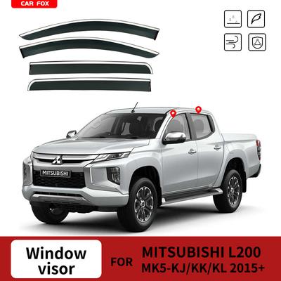 Window Visor for Mitsubishi L200 KJ 2015-2024 Accessories Deflectors Visors Rain Guard Door Visor Vent Shades Ventvisor