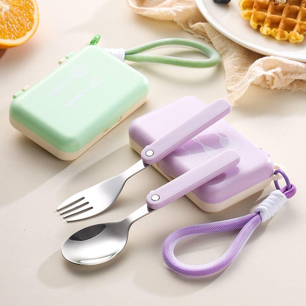 304 Stainless Steel Stainless Steel Cutlery Set Portable Utensils Set Baby Feeding