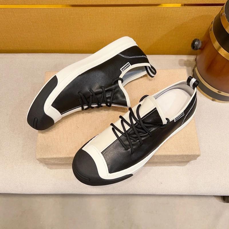 Men's Sneakers Shoes for Men Luxury Designer Flats Men Leather Man Mens Shoes Leather Male Shoes