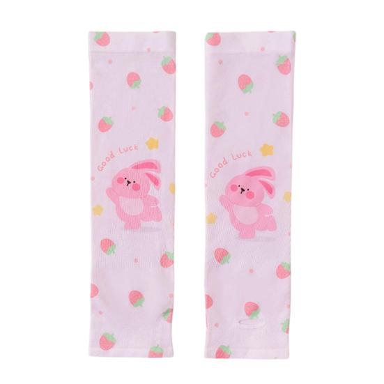 Kids Sun Protection Sleeves, Cute Animal Car Print Arm Sleeves with Thumb Holes, Breathable UV Protection Cooling Sleeves for Boys Girls D
