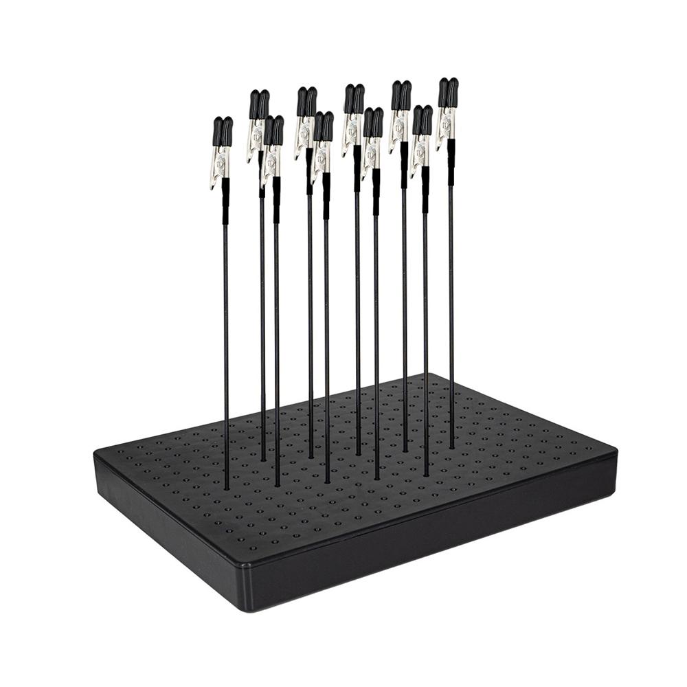 Painting Stand Base Holder and 10PCS Alligator Clip Sticks Set with Rubber Tips Modeling Tools for Airbrush Spray Hobby DIY Tool