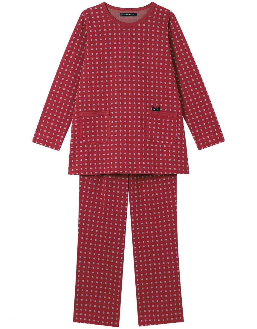 

Relax ATSUKO MATANO Long Long Cotton Suitable up to Large Size HDW401 ATSUKO MATANO RE [Wacoal & Sleep] Pajamas, Sleeves, Pants, 100% (Body), 3L,