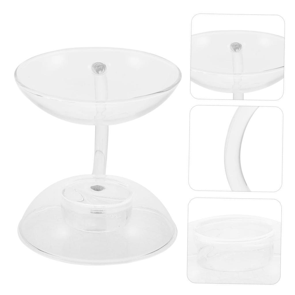 NUOLUX Glass Candle Holder, Tabletop Glass Essential Oil Burner, Tealight Candle Holder