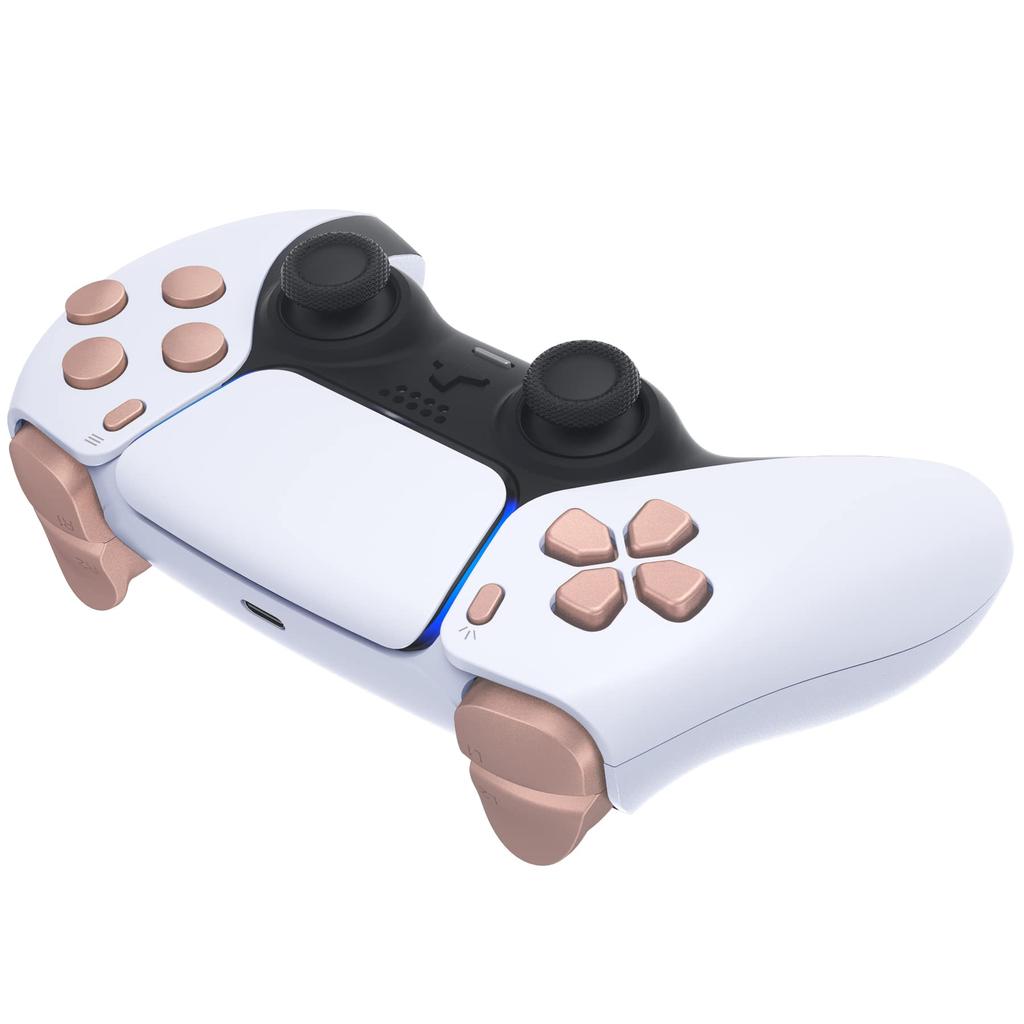 eXtremeRate Replacement for PS5 Controller Share Optional Face Full Button Set for PlayStation 5 Controller Not Champagne D-Pad (BDM-010 & 020), R1,