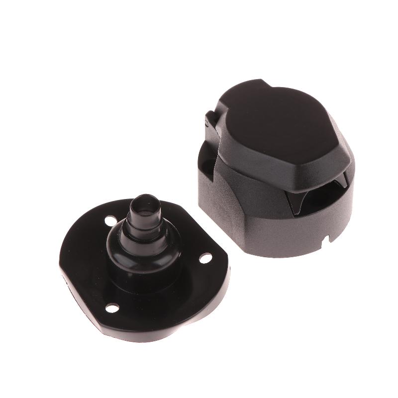 13Pin 12V Euro Round Trailer Caravans Socket Electrical Connector Adapter Towing Socket Plug Car Accessories