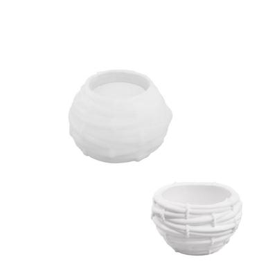 Candle Cup Mold Crafting Moulds Bird Nest Shape Succulent Planter Moulds Candle Holder Molds Silicone Texture for Candle