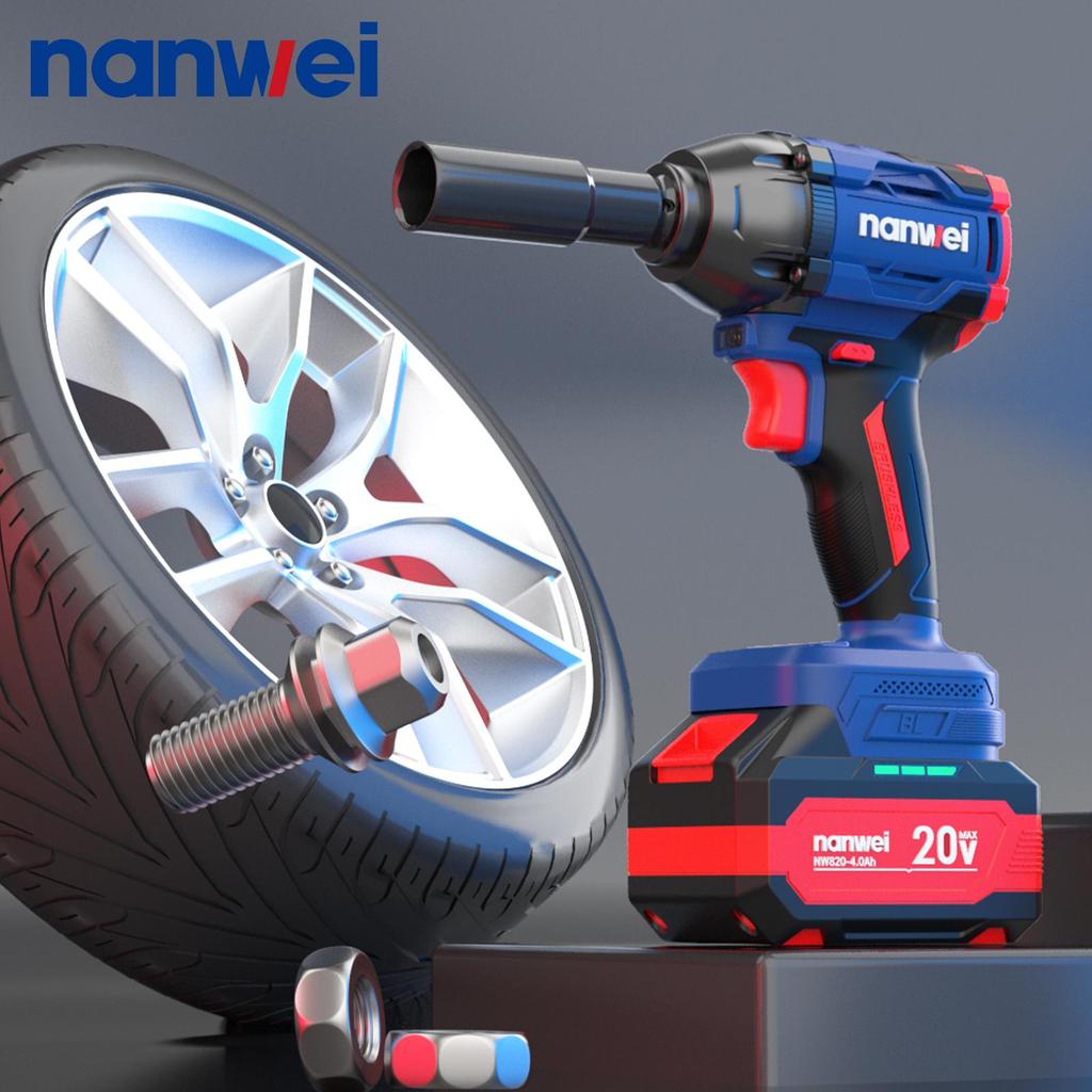 NANWEI 350 Nm Electric Impact Wrench Chuck Diameter 1/2, Maximum Speed 2450 rpm
