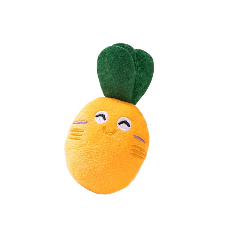 

Cute Carrot Shaped Pet Toy, Squeaky Interactive Chew Toy for Dogs & Cats, Soft Teething Toy помаранчевий