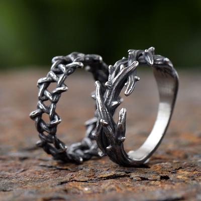 Neue Persönlichkeit 316L Edelstahl Unregelmäßigen Dornen Paar Ring Retro Finger Anels Für Mann Frauen Liebhaber Schmuck Geschenk