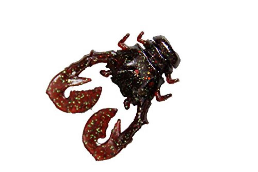 JACKALL Worm Chibi Chinu Crab 1 inch Grape Green Flake Lure