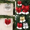 Mirror Glitter Bow Plush Pendant For Hotel Window Decor