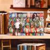 1roll Reading Scene-Building Themed Tape Stickers, Book & Bookshelf Designs for Hand Account Decoration & DIY Crafts