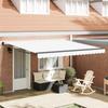 Retractable Awning White 400 x 300 cm Polyester and Aluminum