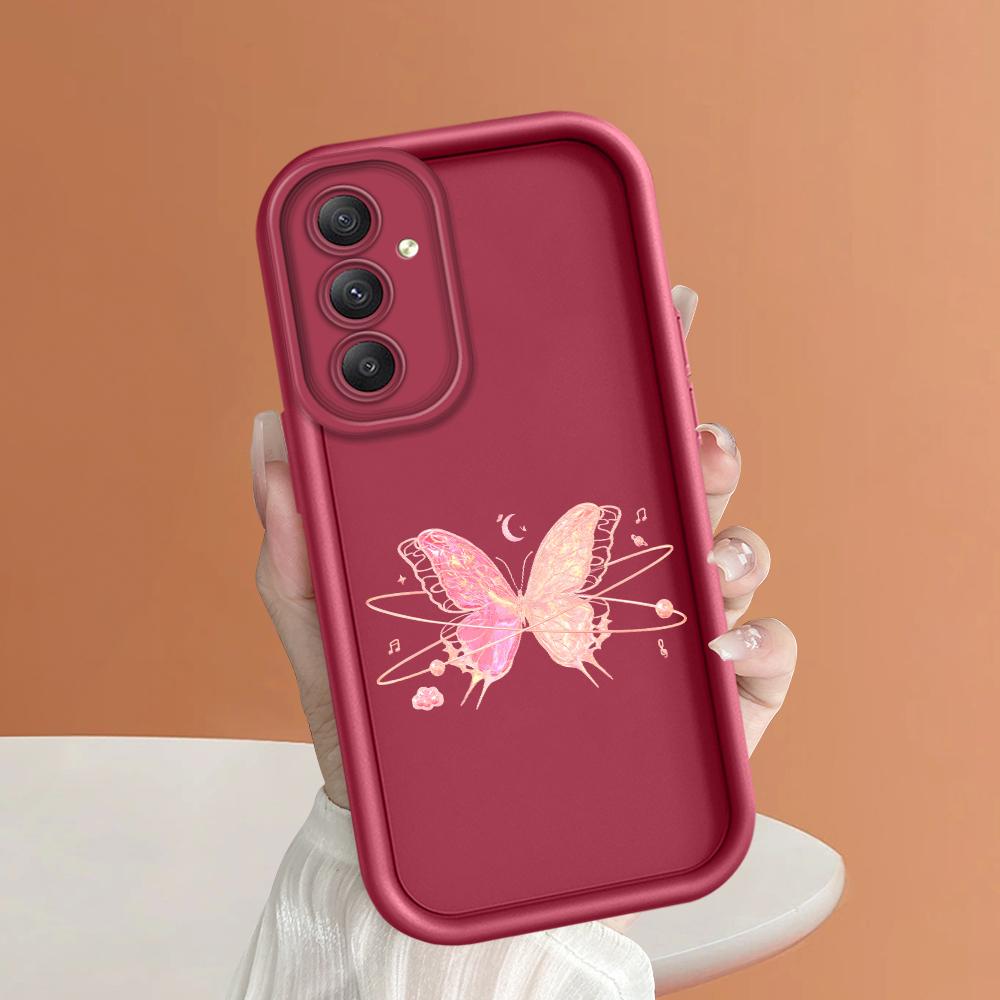 Soft Silicone Square Ladder Printing Pattern Phone Casing Full Cover Camera Shockproof Protection Rubber Case for Samsung