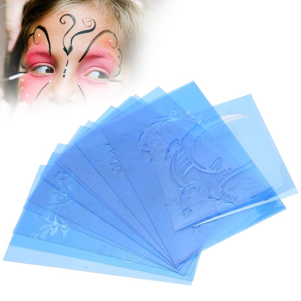 PET Face Painting Template Reusable Face Paint Stencils for Halloween Christmas Party