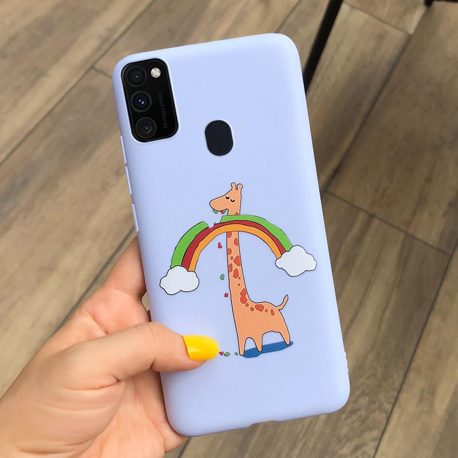 Pro Samsung M21 Pouzdro 6,4 palce Měkký Silikonový Kryt s Srdcem TPU Pro Samsung Galaxy M21 M 21 SM-M215F M215 Zadní Kryt Telefonu Funda