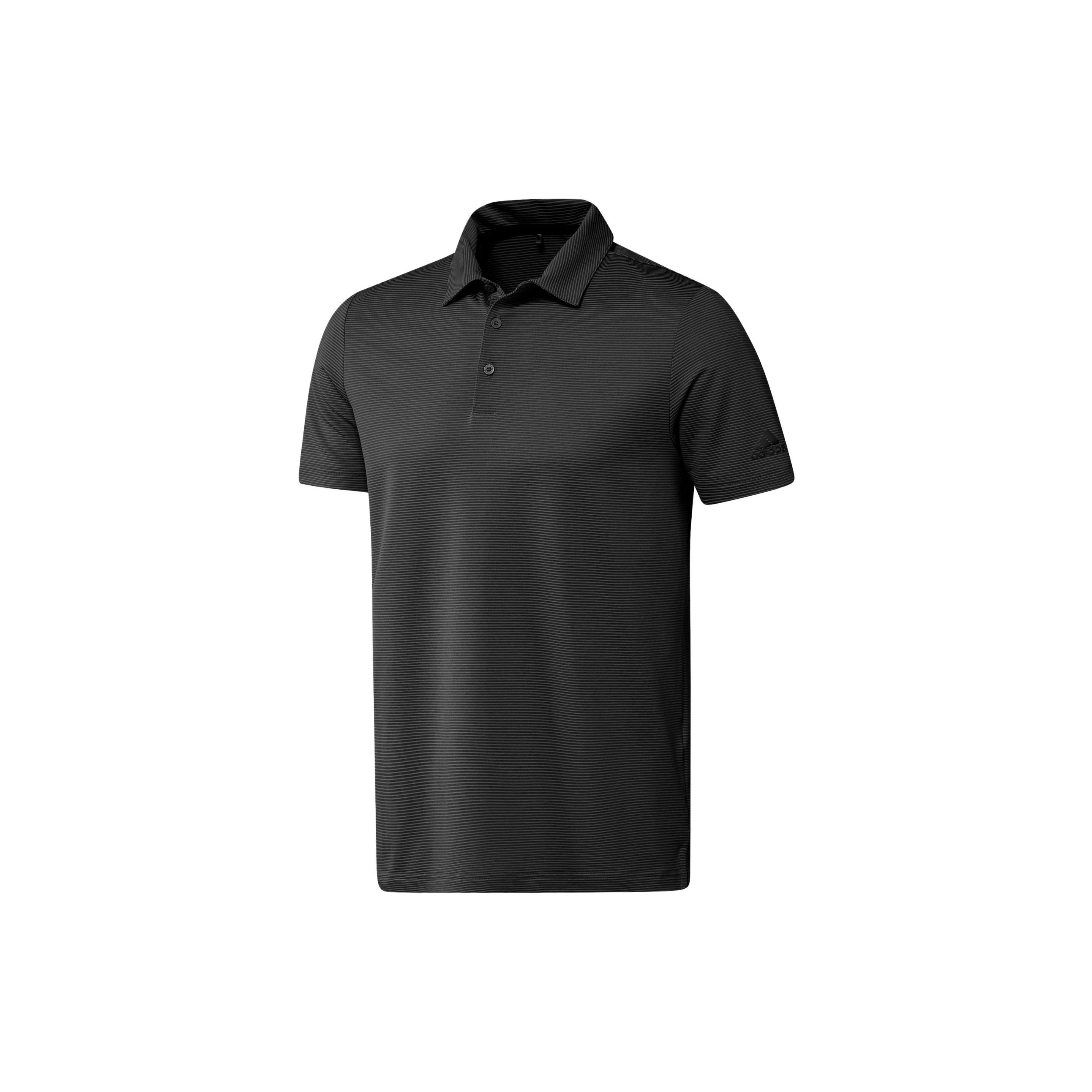 adidas Ottoman Stripe Golf Polo Shirt Black Grey Men s HA9165 XL