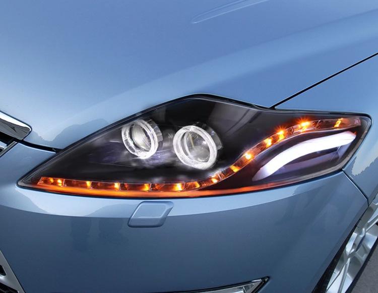 Ford Mondeo S-Max (07-13) Headlight Assembly with Modified Lens, DRL, and Flowing Turn Signals