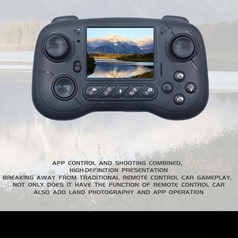 Rc Car with Camera Lcd Remote Fpv Real Time Transmission High Speed 2.4g Remote Control Car Voice Chat Toys For Kids Adults