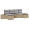 VidaXL Ensemble de canapé de jardin 6 pièces avec coussins Beige en Rotin 3359419