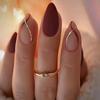 Unhas Postiças Longas Foscas de 24 Peças com Design Simples e Fresco