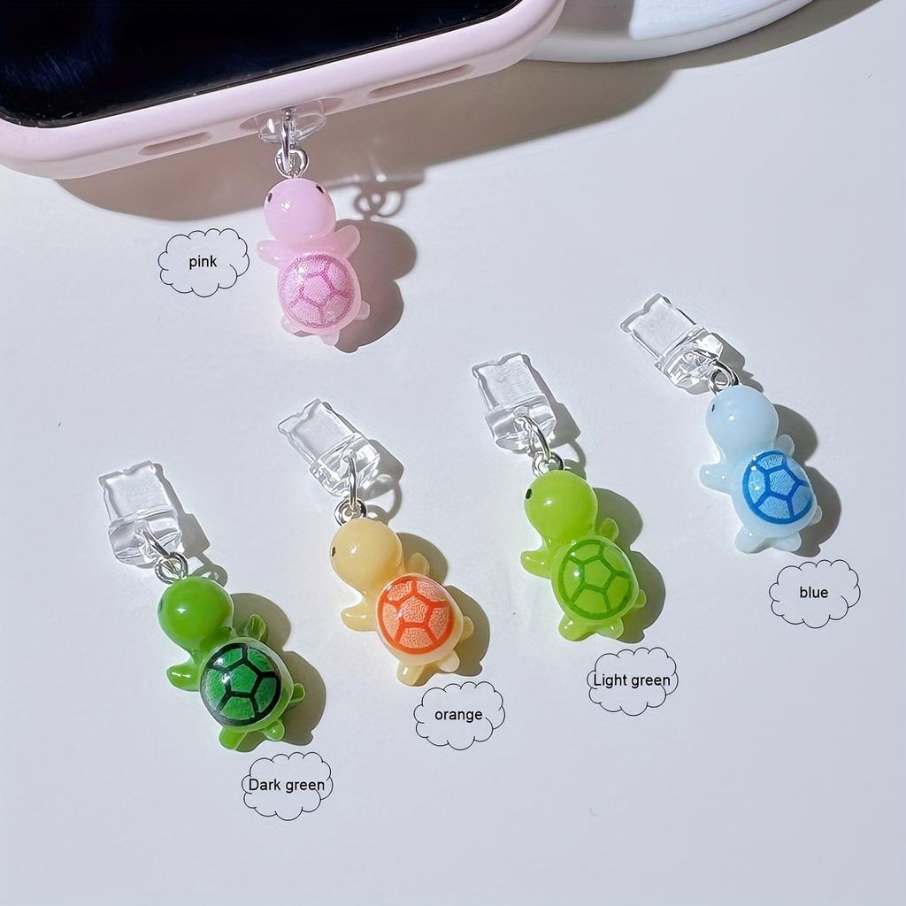 1 Cute Little Turtle Mobile Phone Tablet Earphone Dust Plug Suitable for Iphone Type-C,mobile Phone Decorations