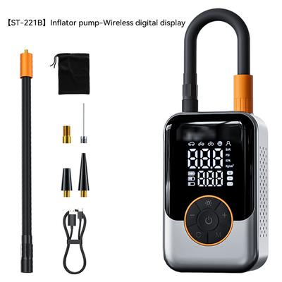 Electric Air Compressor Rechargeable High Precision Car Tyre Inflator LCD Display Portable Air Pump for Car Motorcycle Bike Ball