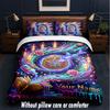 Witchcraft Theme Custom Text Or Name 3Pcs Bedding Set,1 Flat Sheet & 2 Pillowcases Personalized Home Bedding